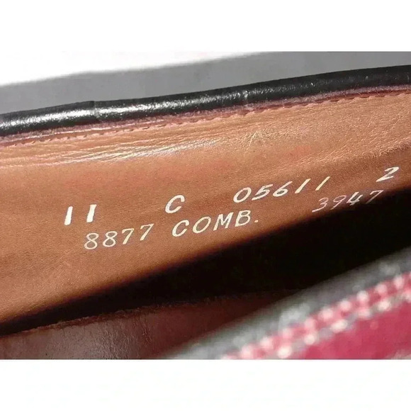 Allen Edmonds Burgundy Berwick 8877 Wingtip Tassel Loafers Dress Shoe Size 11 C - Picture 10 of 10